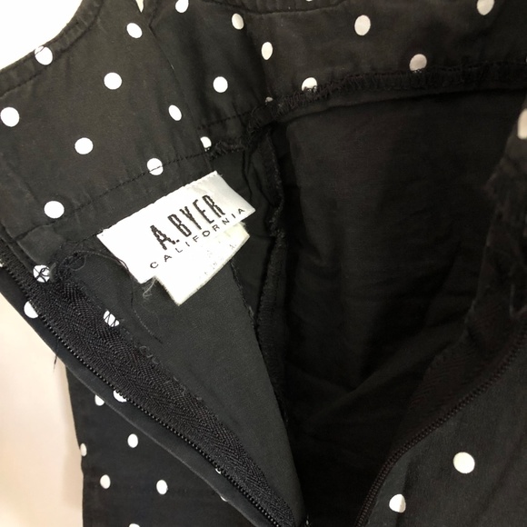 Vintage 90s Black & White Polka Dot Spaghetti Strap Bustier Crop Tank Top Small - Picture 3 of 5